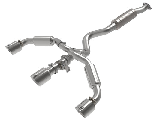 aFe 23-24 Toyota GR Corolla L3 1.6L (t) Gemini XV 3in to 2-1/2in Cat Back Exhaust w/ Polished Tips - Burkken Auto Parts