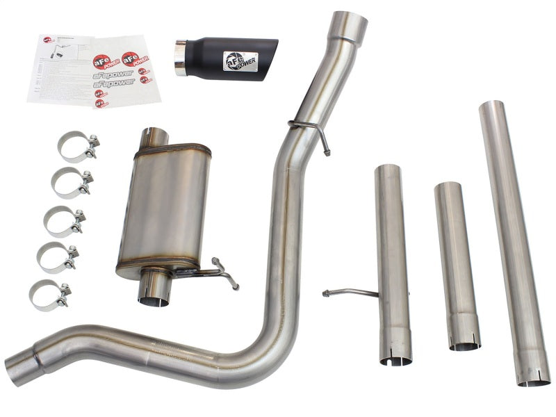 aFe MACHForce XP Exhaust 3in-3.5in SS Single Side Ext CB w/ Black Tip 99-04 Ford F150 V8 5.4L/6.8L - Burkken Auto Parts