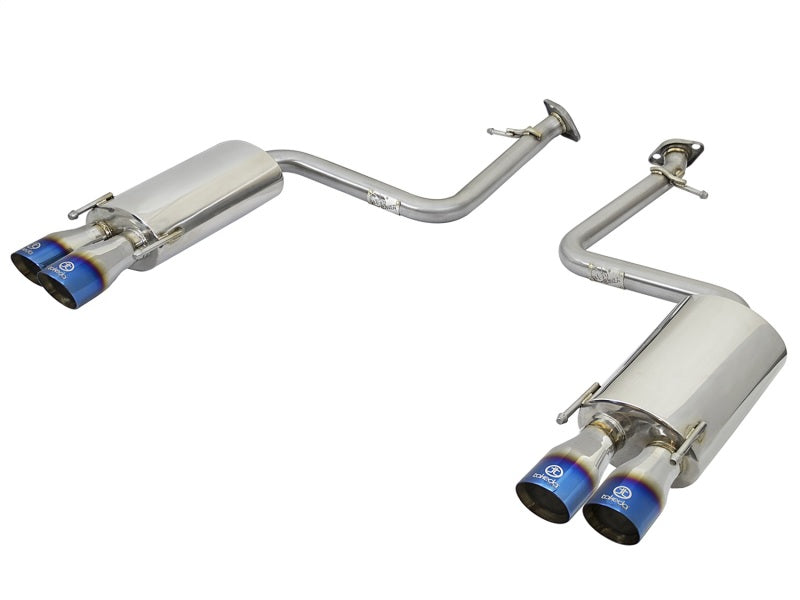 aFe Takeda 16-17 Lexus RC 200T 2.0L (t) 2in. SS Axle-Back Exhaust System w/Polished Blue Tips - Burkken Auto Parts