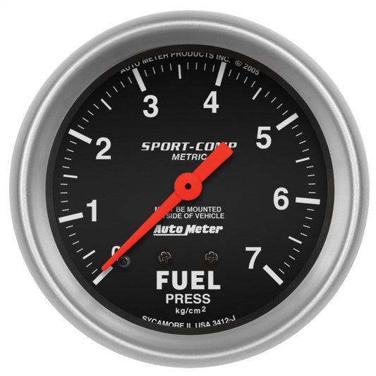 Autometer Sport-Comp 2 5/8in 0-7 Kg/Cm2 Mechanical Fuel Pressure Gauge - Burkken Auto Parts