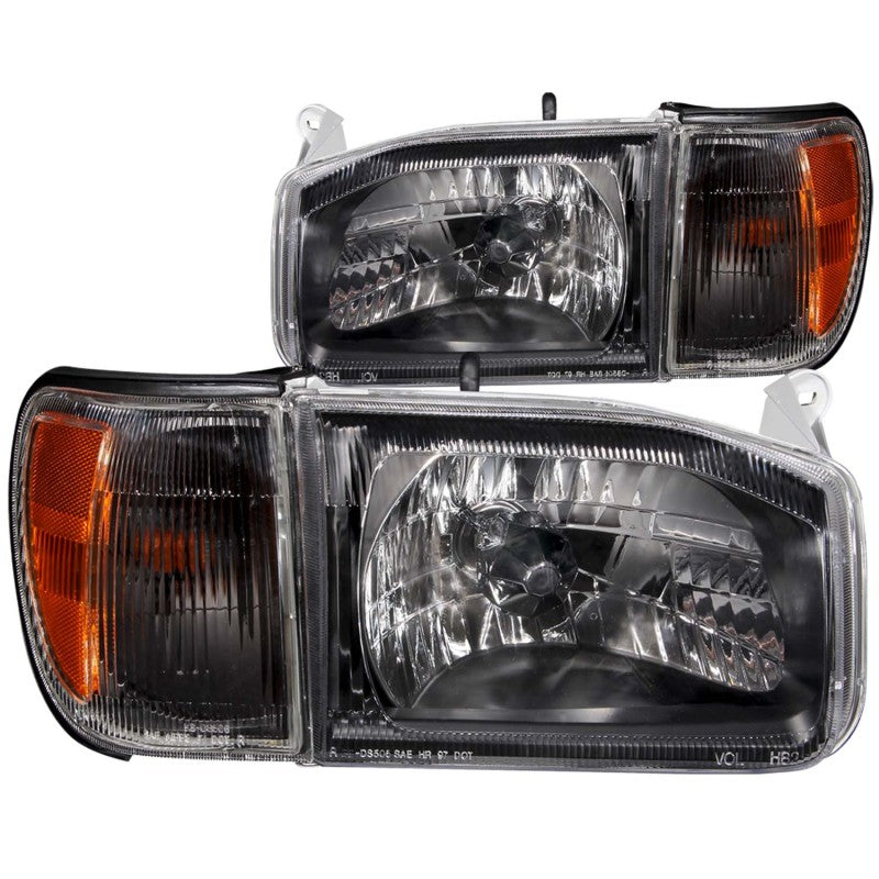 ANZO 1999-2004 Nissan Pathfinder Crystal Headlights Black - Burkken Auto Parts