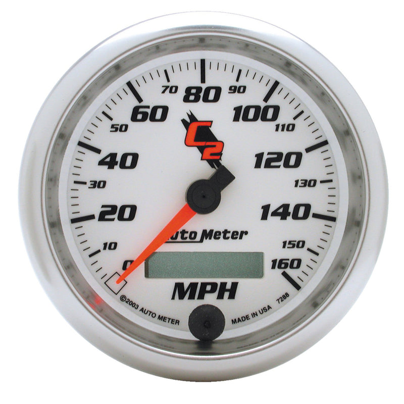 Autometer C2 3 3/8 inch 160MPH In-Dash Speedometer - Burkken Auto Parts