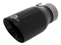 aFe MACH Force-Xp Univ 304 SS Double-Wall Clamp-On Exhaust Tip - Black - 3in Inlet - 4.5in Outlet - Burkken Auto Parts