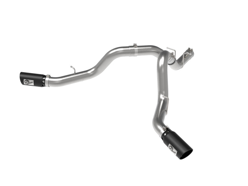 aFe Large Bore-HD 4in 409SS DPF-Back Exhaust System w/Black Tip 20 GM Diesel Trucks V8-6.6L (td) L5P - Burkken Auto Parts