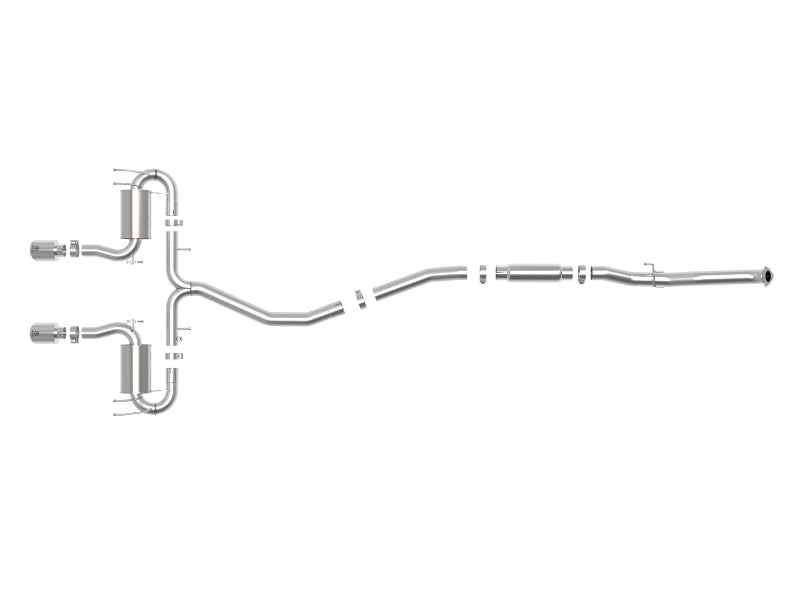 aFe Takeda 3in 304 SS Cat-Back Exhaust System w/Polished Tips 17-21 Honda Civic Sport L4-1.5L (t) - Burkken Auto Parts