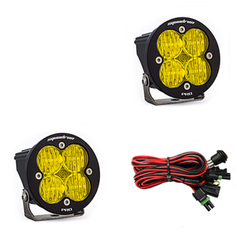 Baja Designs Squadron R Pro Wide Cornering Pair LED Light Pods - Amber - Burkken Auto Parts