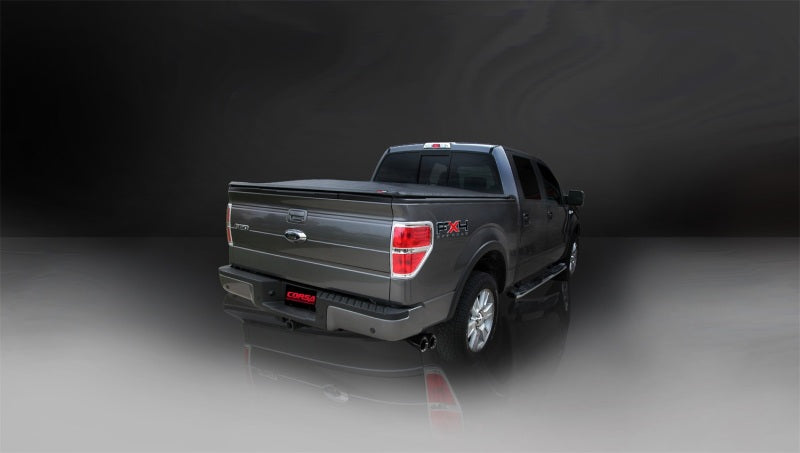 Corsa 2010-2010 Ford F-150 Raptor 5.4L V8 Black Sport Cat-Back Exhaust - Burkken Auto Parts