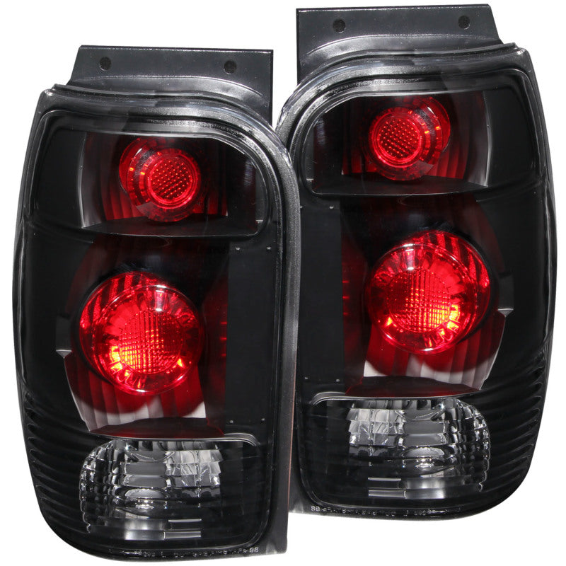 ANZO 1998-2001 Ford Explorer Taillights Black - Burkken Auto Parts
