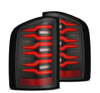 AlphaRex 07-14 Chevrolet Silverado 1500/2500HD/3500HD Luxx-Series LED Tail Lights Black/Red - Burkken Auto Parts