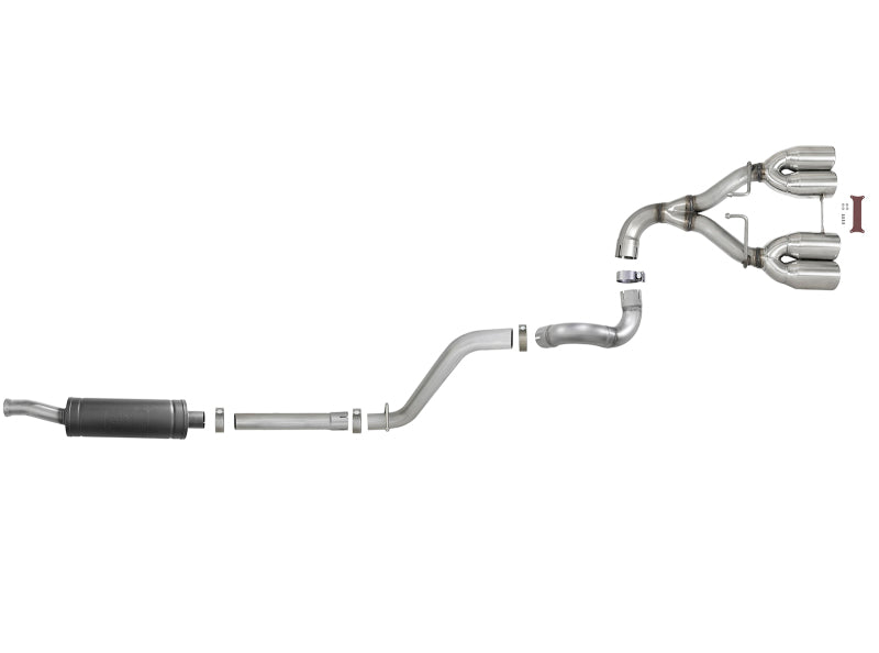 aFe Rebel Series 2.5in 304 SS Cat-Back Exhaust w/ Polished Tip 18-20 Jeep Wrangler (JL) - Burkken Auto Parts