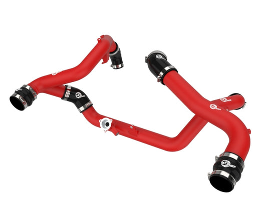 aFe 20-23 Ford Explorer ST V6 3.0L (tt) BladeRunner Aluminum Hot and Cold Charge Pipe Kit - Red - Burkken Auto Parts