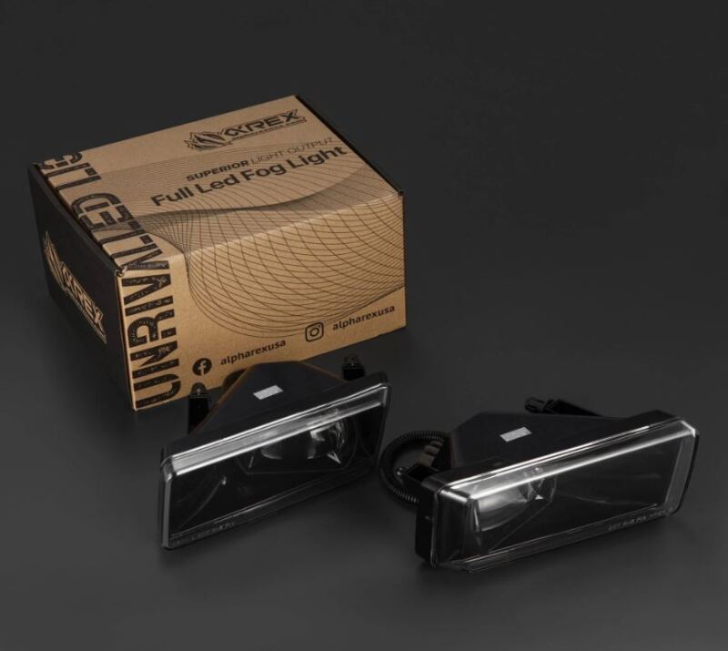 AlphaRex 07-13 Chevrolet Silverado/04-17 Tahoe DoubleTap Dual Color LED Proj Fog Lights - Wt/Ambr - Burkken Auto Parts