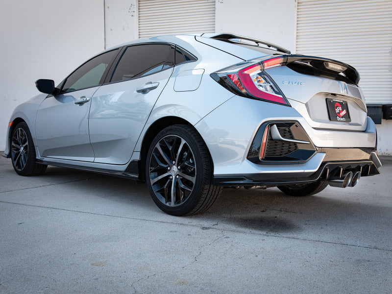 aFe Takeda 3in 304 SS Cat-Back Exhaust System w/Polished Tips 17-21 Honda Civic Sport L4-1.5L (t) - Burkken Auto Parts