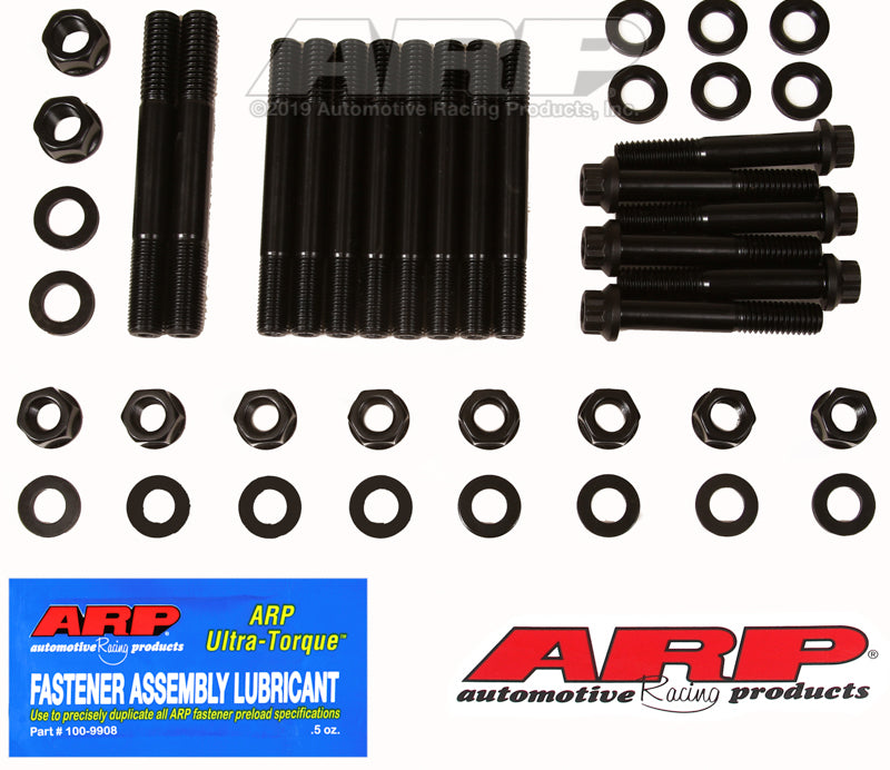 ARP Little M Iron Main Caps 4 Bolt Splayed Main Stud Kit - Black - Burkken Auto Parts
