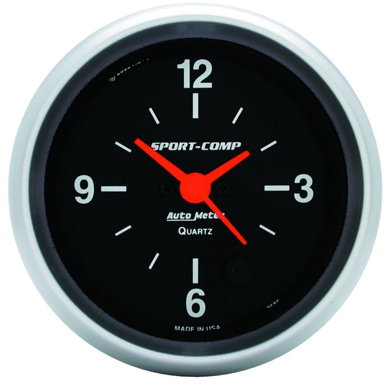 Autometer 2-5/8in 12 Hour Analog Clock Gauge - Burkken Auto Parts