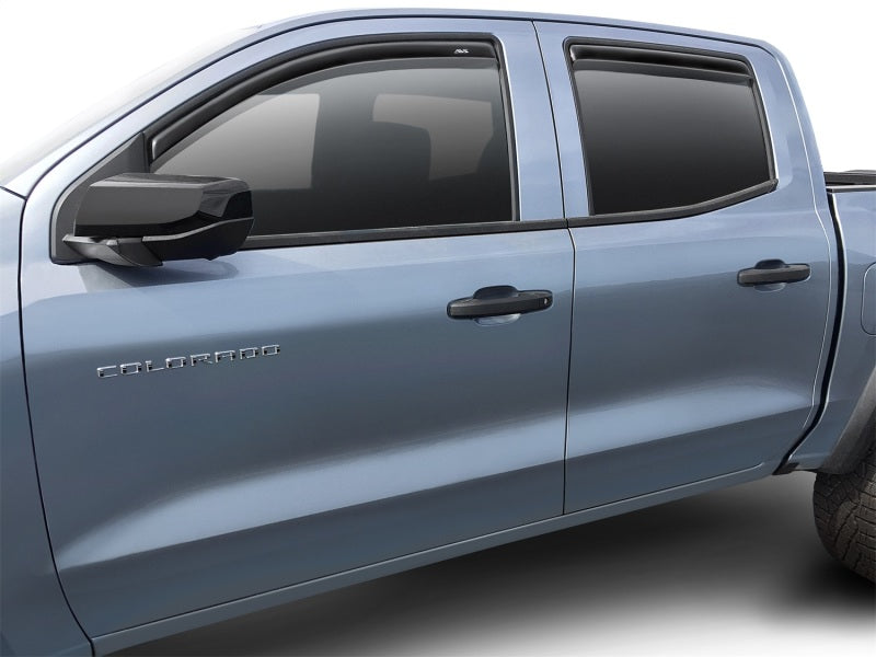 AVS 2023 Chevrolet Colorado Ventvisor Low Profile Deflectors 4pc - Smoke - Burkken Auto Parts