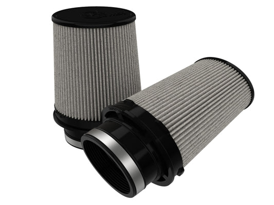 aFe Black Series Replacement Filter w/ Pro DRY S Media 4.5x3IN Fx6x5IN Bx5x3-.75 Tx7IN H - (Pair) - Burkken Auto Parts
