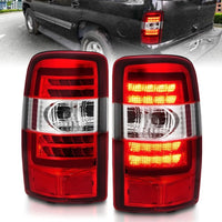 ANZO 2000-2006 Chevrolet Tahoe LED Tail Lights w/ Red Lens Chrome Housing - Burkken Auto Parts