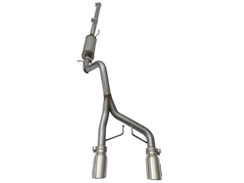 aFe Rebel Series CB 2.5in Dual Center Exit SS Exhaust w/ Polish Tip 07-15 Jeep Wrangler 3.6L/3.8L V6 - Burkken Auto Parts