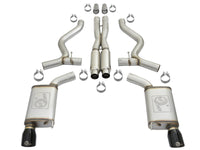 aFe MACHForce XP 3in 304 SS Loud Tone Cat-Back w/ Black Tips 15-17 Ford Mustang V6-3.7L/V8-5.0L - Burkken Auto Parts