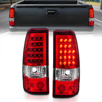 ANZO 2003-2006 Chevrolet Silverado 1500 LED Taillights Red/Clear - Burkken Auto Parts