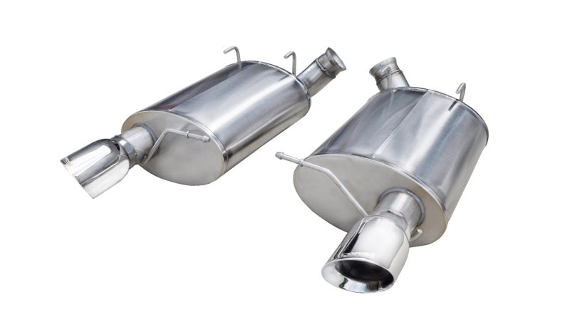 Corsa 2011-2012 Ford Mustang Shelby GT500 5.4L V8 Polished Sport Axle-Back Exhaust - Burkken Auto Parts