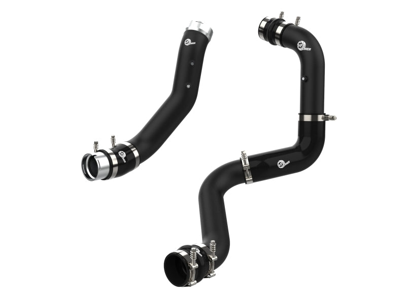 aFe 2024 GM Diesel Trucks V8 6.6L L5P BladeRunner Aluminum 3in Hot & 3.5in Cold Charge Pipe - Black - Burkken Auto Parts