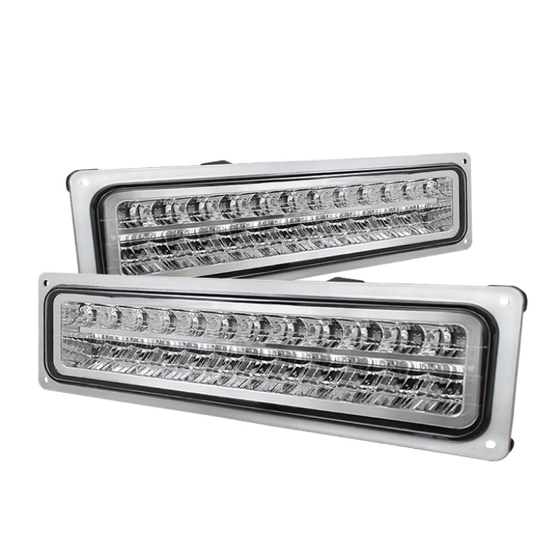 xTune Chevy C10 88-98 LED Bumper Lights Chrome CPL-CCK94-LED-C - Burkken Auto Parts