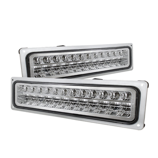 xTune Chevy C10 88-98 LED Bumper Lights Chrome CPL-CCK94-LED-C - Burkken Auto Parts