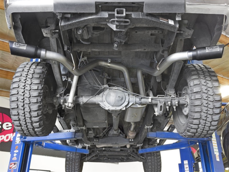 aFe MACH Force-Xp 3in CB SS Dual Exhaust w/Black Tips 09-16 GM Silverado/Sierra 4.3L/4.8L/5.3L - Burkken Auto Parts