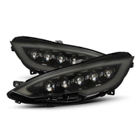 AlphaRex 12-21 Tesla Model S NOVA LED Proj Headlights Alpha-Black w/Actv Light & Seq.Sig / SB DRL - Burkken Auto Parts