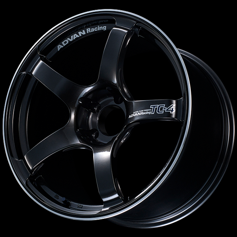 Advan TC4 18x7.5 / +48 Offset / 5x112 / 66.5mm Bore / Black Gunmetallic and Ring - Burkken Auto Parts