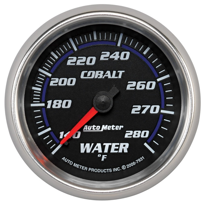 Autometer Cobalt 66.7mm 140-280 degree F. Water Temprature  Gauge - Burkken Auto Parts