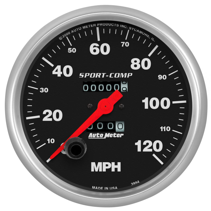 Autometer 5in 0-120 MPH Mechanical Sport-Comp Speedometer - Burkken Auto Parts