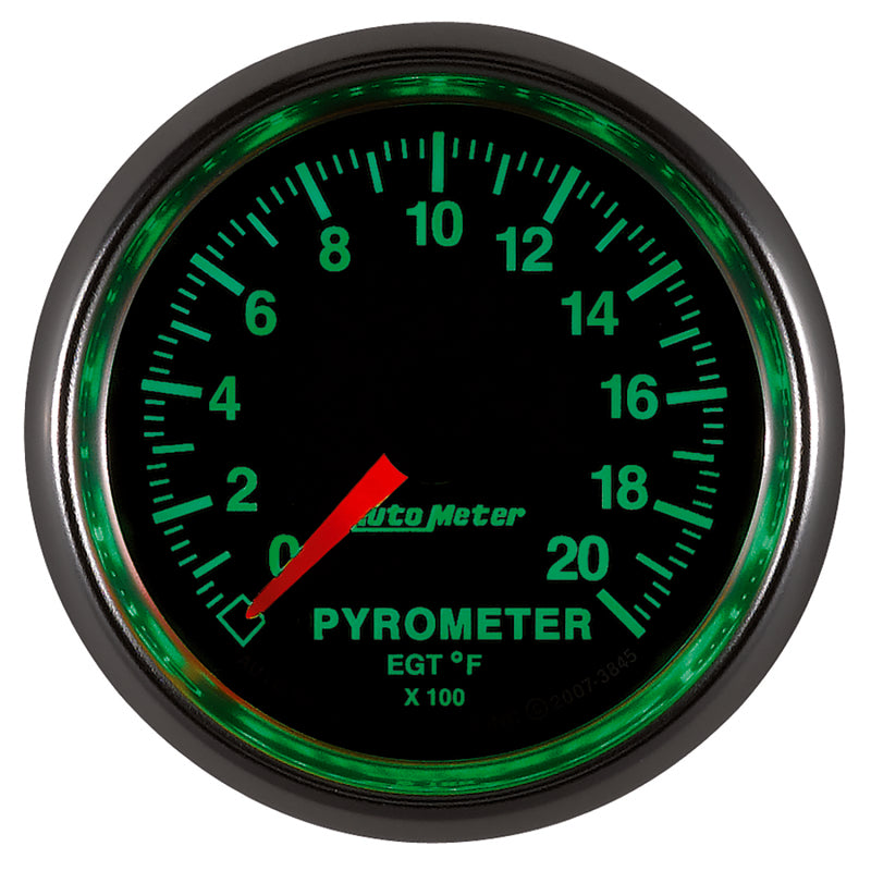 Autometer GS 0-2000 degree F Full Sweep Electronic Pyrometer Gauge - Burkken Auto Parts