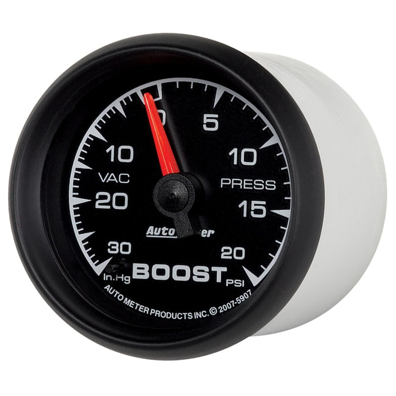Autometer ES 52.4mm 30 In. HG/20 PSI Vacuum/Boost Gauge - Burkken Auto Parts
