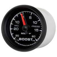 Autometer ES 52.4mm 30 In. HG/20 PSI Vacuum/Boost Gauge - Burkken Auto Parts