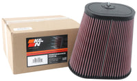 K&N Universal Clamp-On Air Filter 3-1/8in Dual FLG  8-7/8in X 5-3/16 B 6-1/4in X 4IN T, 9inH W/STUD - Burkken Auto Parts