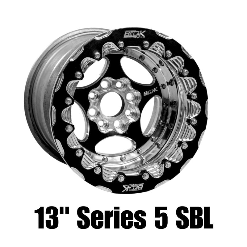 Belak Series 5 13x10 5in BS  4x100 BP High Pad 5in Back Space Single Beadlock Wheel - Burkken Auto Parts