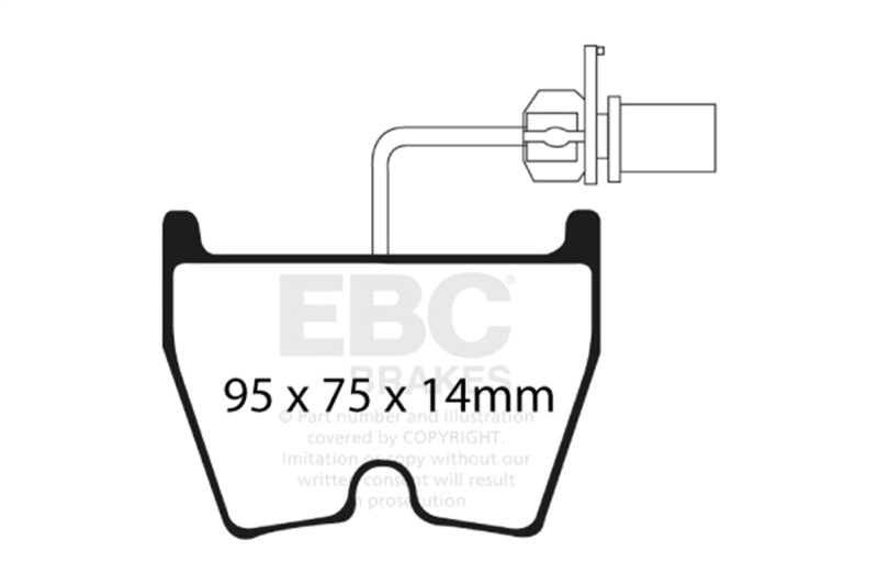 EBC 06-09 Audi RS4 4.2 (Cast Iron Rotors) Redstuff Front Brake Pads - Burkken Auto Parts