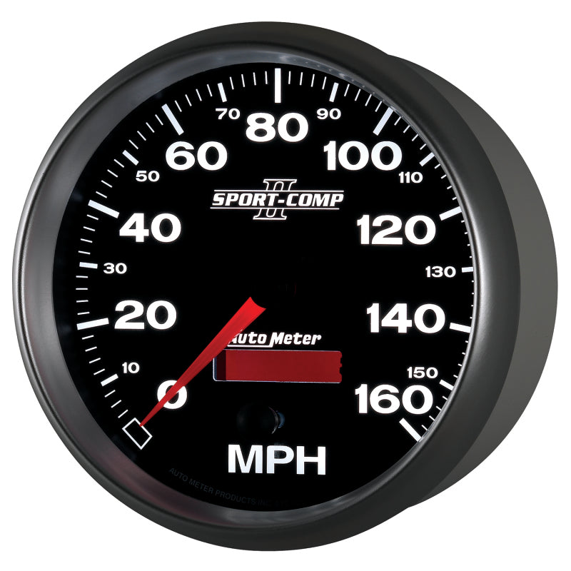 Autometer Sport-Comp II 5 inch 0-160MPH Electronic Programmable Speedometer - Burkken Auto Parts