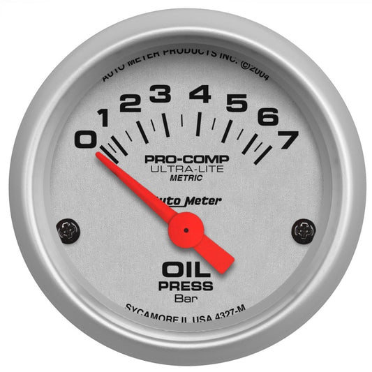 Autometer Ultra-Lite 52mm 0-7 Bar Electronic Oil Pressure Gauge - Burkken Auto Parts