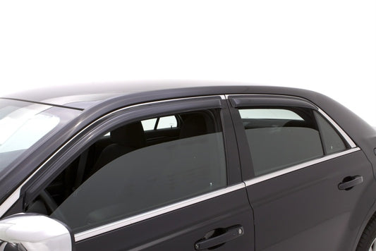 AVS 11-18 Chrysler 300 Ventvisor Outside Mount Window Deflectors 4pc - Smoke - Burkken Auto Parts