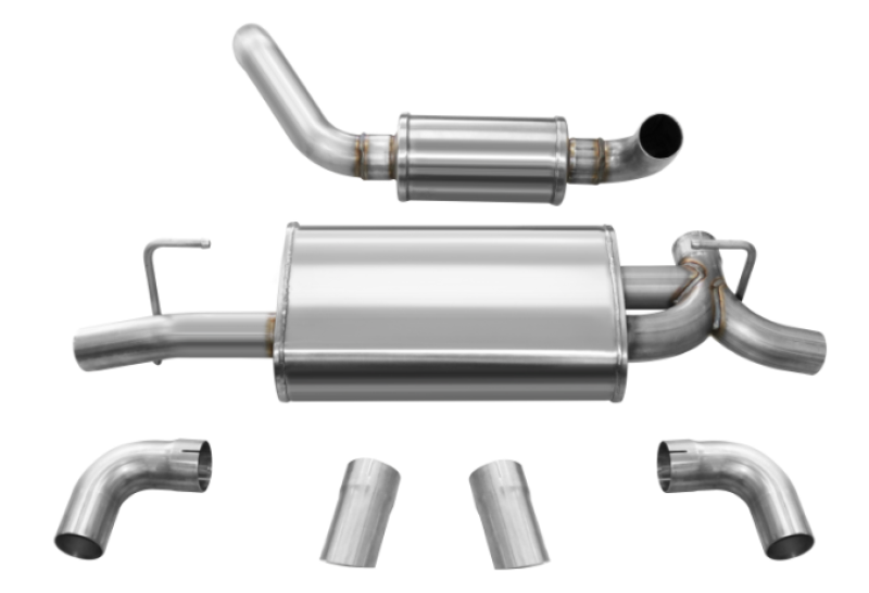 Corsa 2018-2025 Jeep Wrangler JL 2.5in Dual Rear Turn Down Exit Touring Axle-Back Exhaust - Burkken Auto Parts