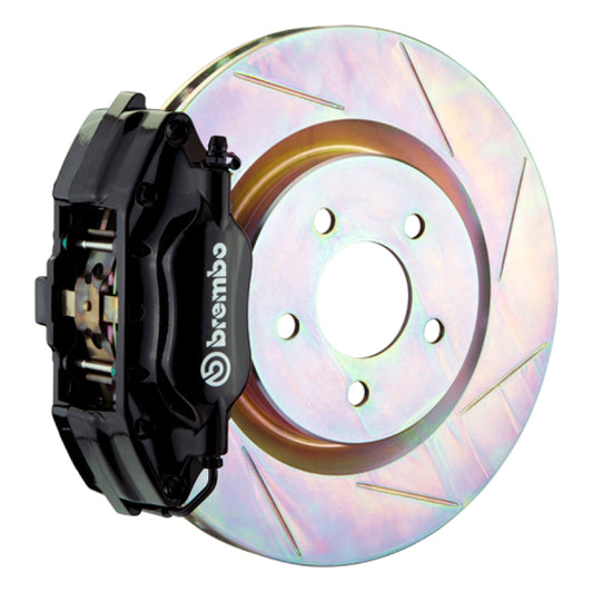 Brembo 94-04 Mustang (SN95) Front GT BBK 4 Piston Cast 2pc 330x28 1pc Rotor Slotted Type-1-Black - Burkken Auto Parts