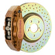 Brembo 15-21 WRX (VA) Front GT BBK 4 Piston Cast 2pc 326 x30 1pc Rotor Drilled - Gold - Burkken Auto Parts
