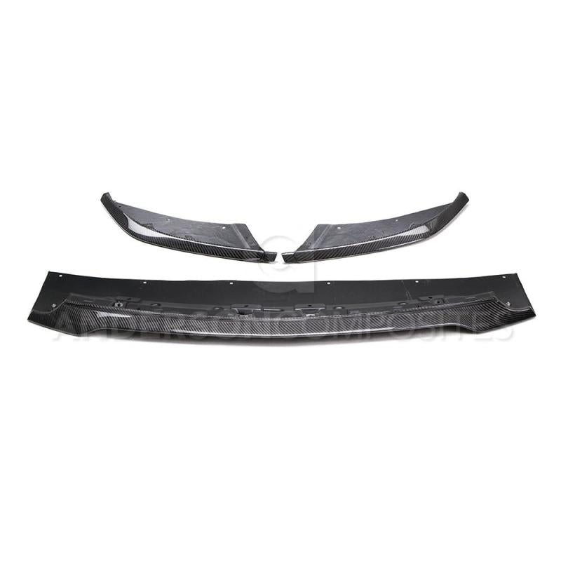 Anderson Composites 2015-2017 Ford Mustang Shelby GT350 Carbon Fiber Front Splitter (3 PC) - Burkken Auto Parts