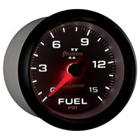 Autometer Phantom II 2-5/8in 0-15PSI Mechanical Fuel Pressure Gauge - Burkken Auto Parts