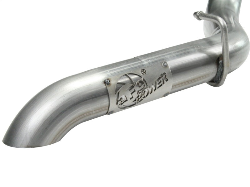aFe MACHForce XP Exhaust Cat-Back SS-409 04-06 Jeep Wrangler TJ Unl L6 4.0L 2.5in Off-Road No Tip - Burkken Auto Parts