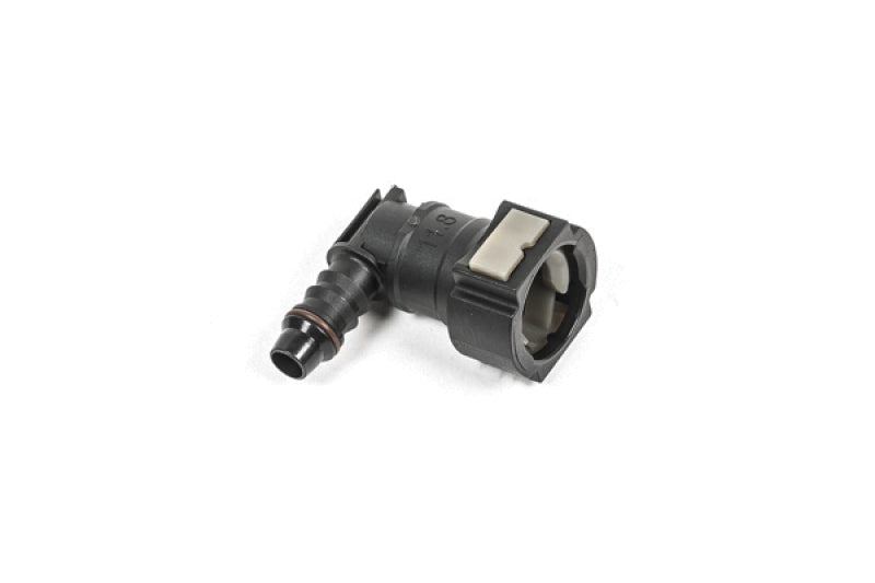 Radium Engineering 12mm SAE Female Fitting to 90 Degree 3/8in Barb - Burkken Auto Parts